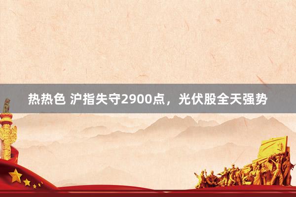 热热色 沪指失守2900点，光伏股全天强势