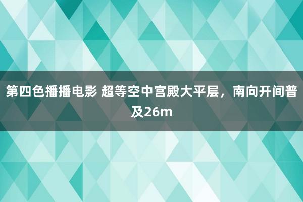 第四色播播电影 超等空中宫殿大平层，南向开间普及26m