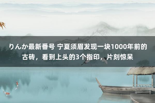 りんか最新番号 宁夏须眉发现一块1000年前的古砖，看到上头的3个指印，片刻惊呆