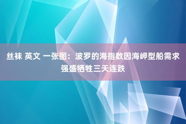 丝袜 英文 一张图：波罗的海指数因海岬型船需求强盛牺牲三天连跌