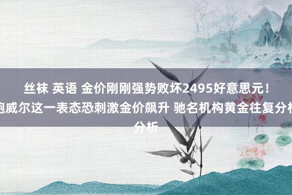 丝袜 英语 金价刚刚强势败坏2495好意思元！鲍威尔这一表态恐刺激金价飙升 驰名机构黄金往复分析