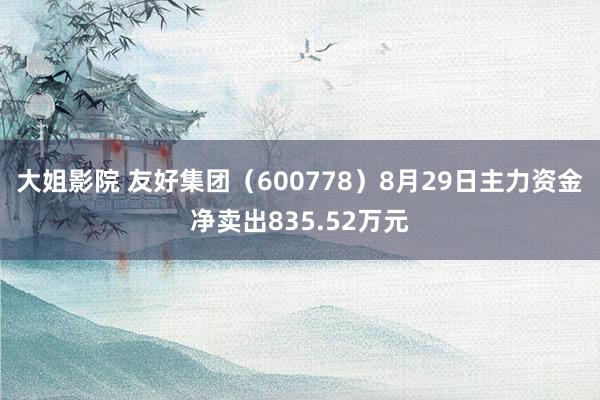 大姐影院 友好集团（600778）8月29日主力资金净卖出835.52万元