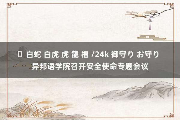 ✨白蛇 白虎 虎 龍 福 /24k 御守り お守り 异邦语学院召开安全使命专题会议