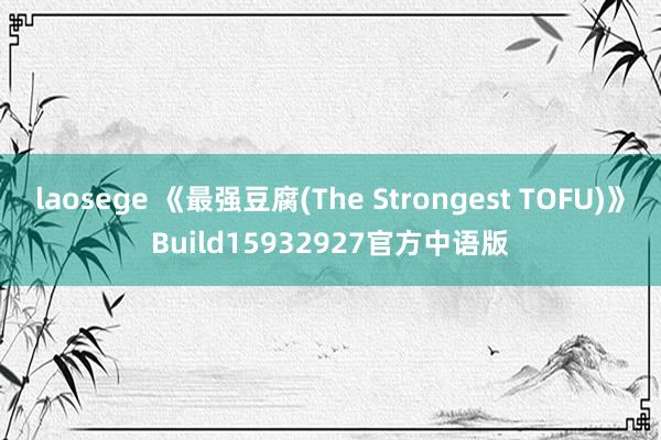 laosege 《最强豆腐(The Strongest TOFU)》Build15932927官方中语版